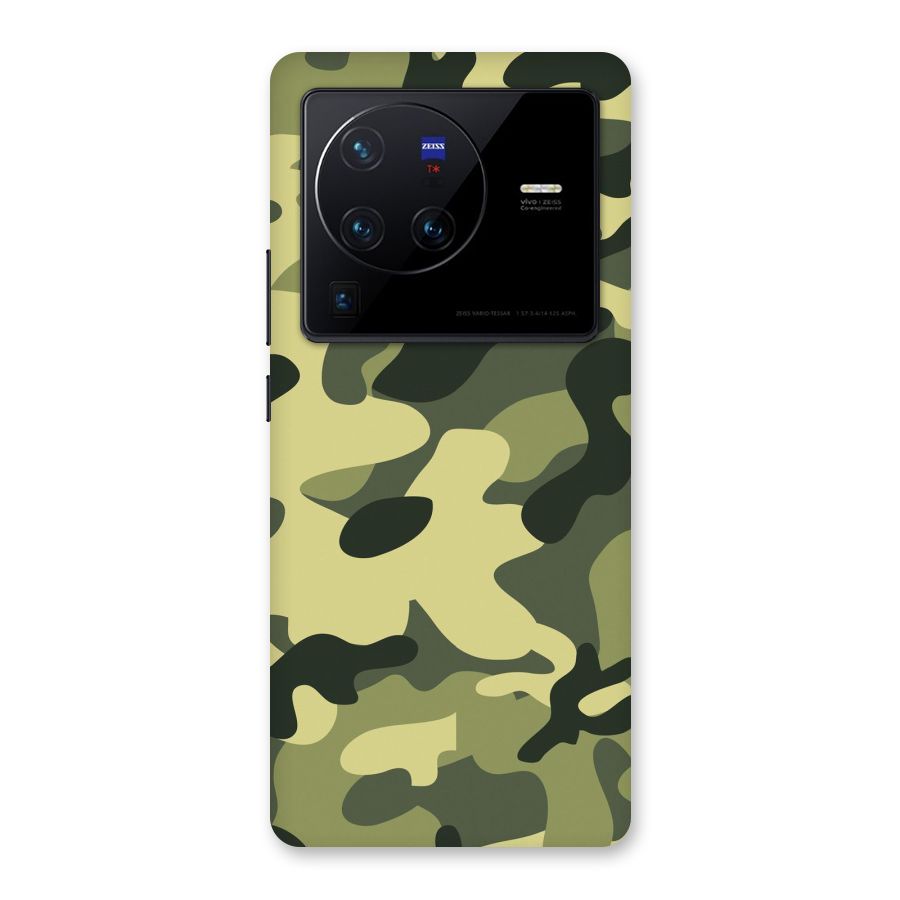Green Military Pattern Back Case for Vivo X80 Pro