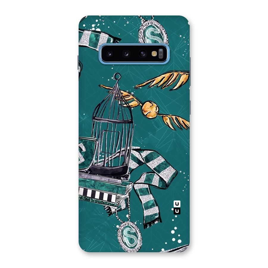 Green Scarf Back Case for Galaxy S10 Plus