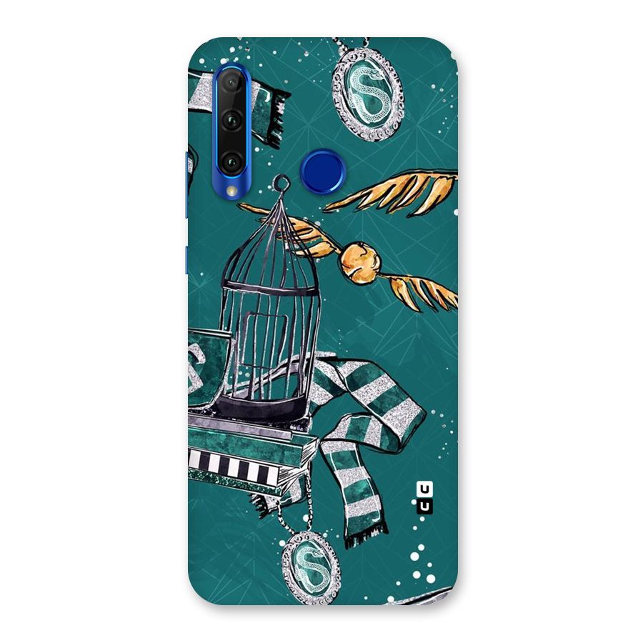 Green Scarf Back Case for Honor 20i