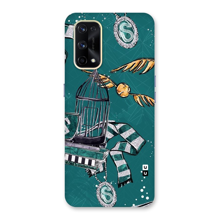 Green Scarf Glass Back Case for Realme X7 Pro