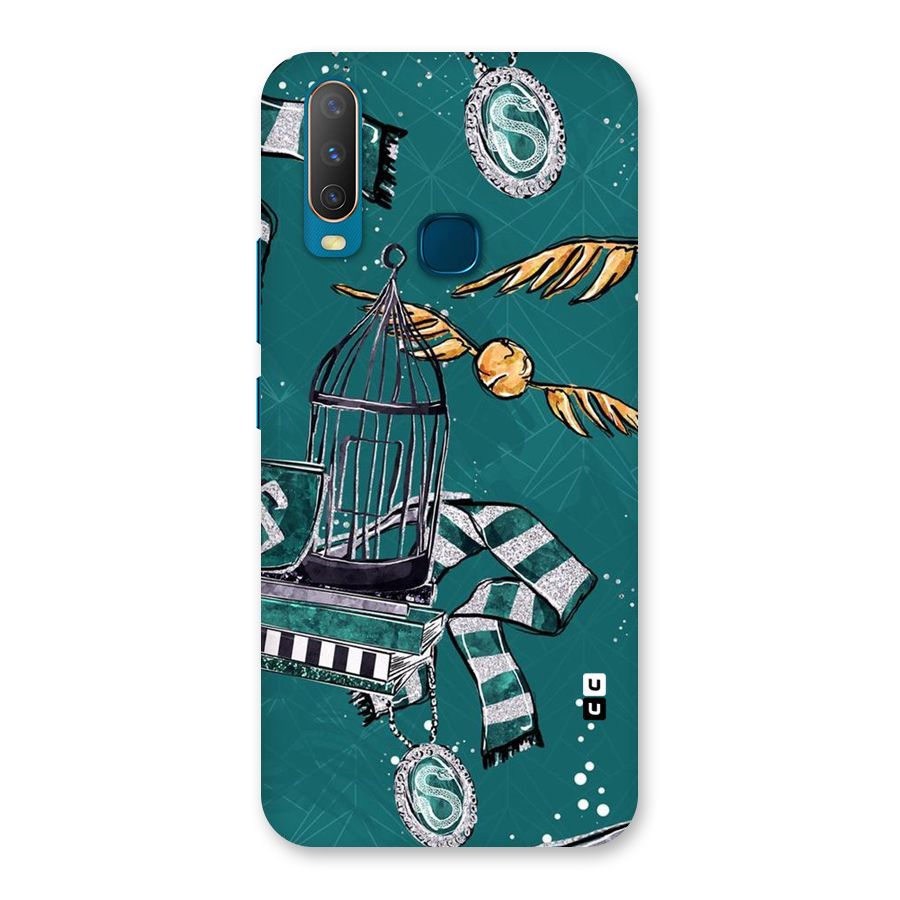 Green Scarf Back Case for Vivo Y17