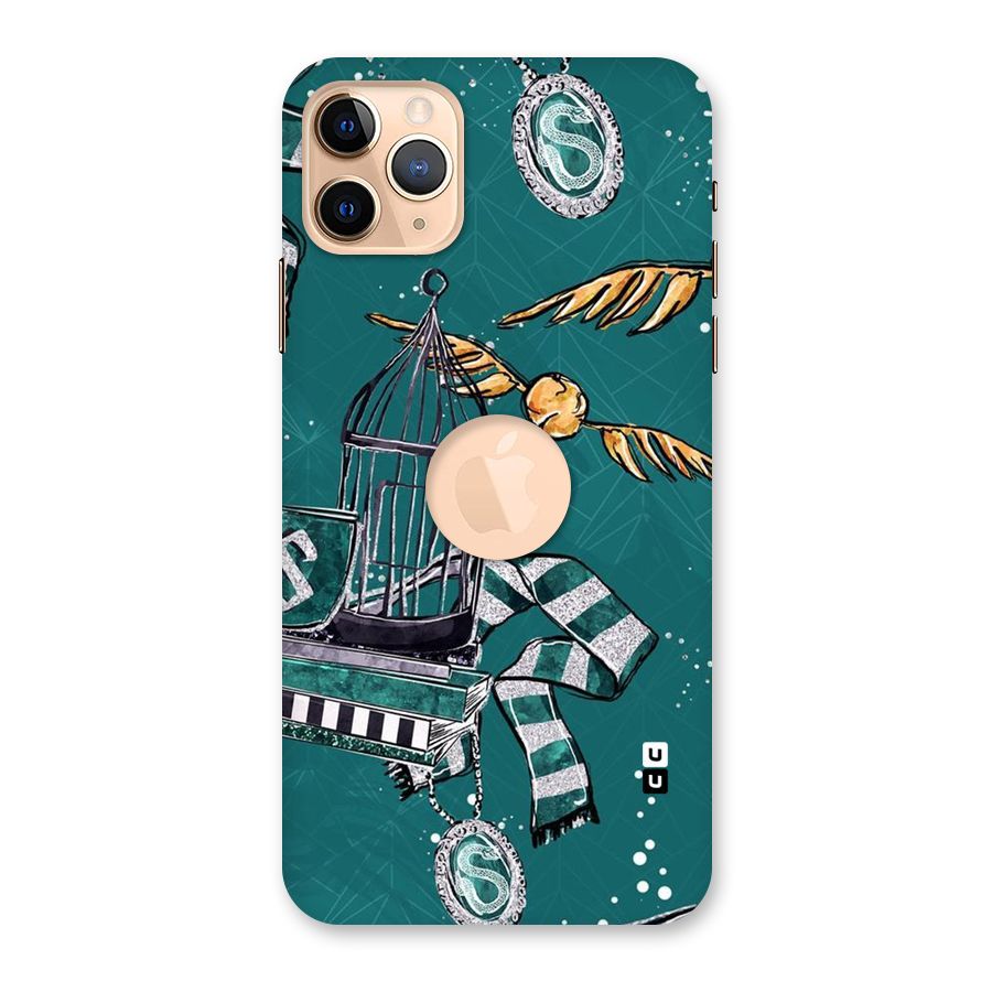Green Scarf Back Case for iPhone 11 Pro Max Logo Cut
