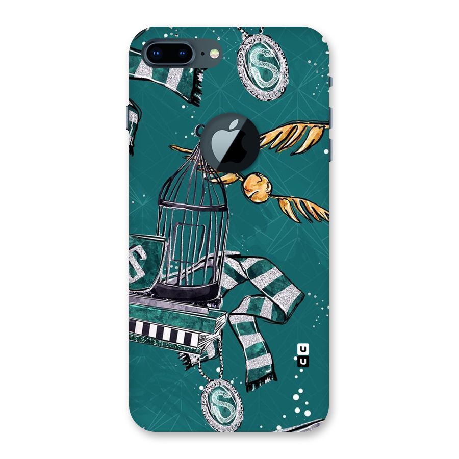 Green Scarf Back Case for iPhone 7 Plus Logo Cut