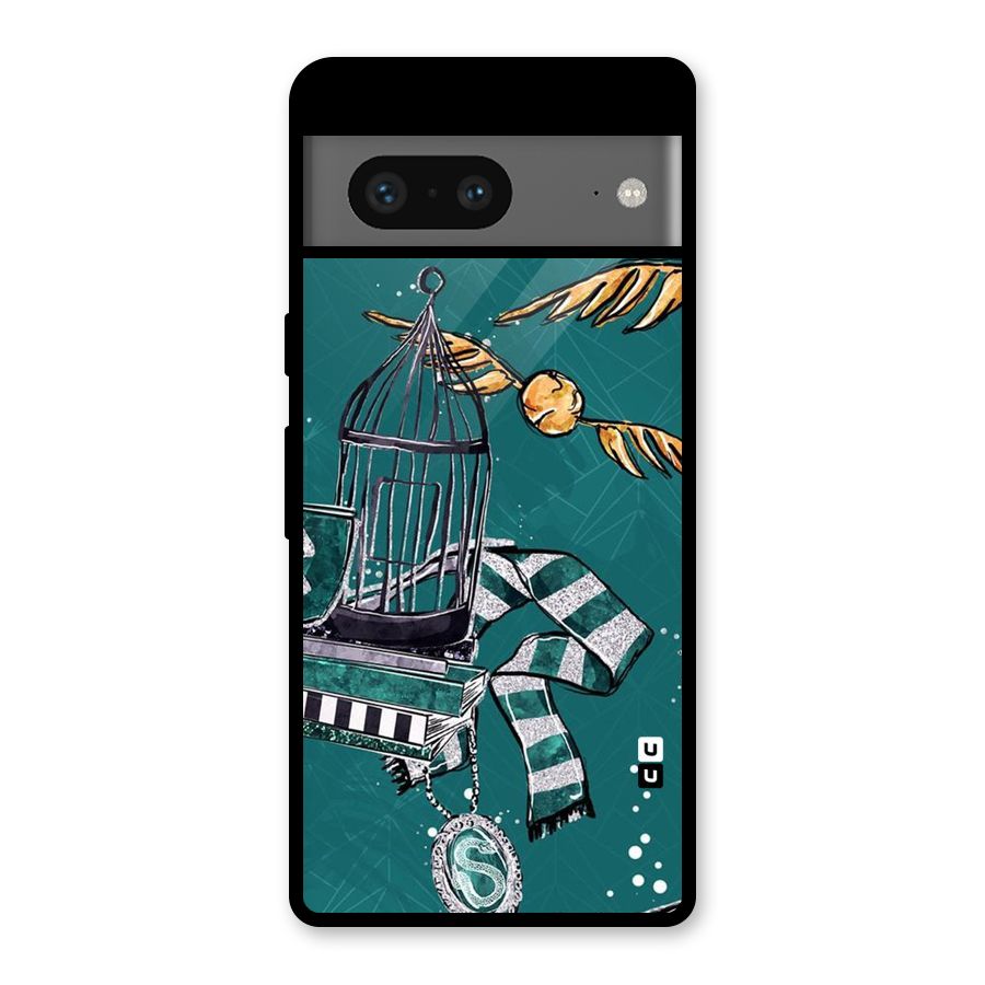 Green Scarf Glass Back Case for Google Pixel 7