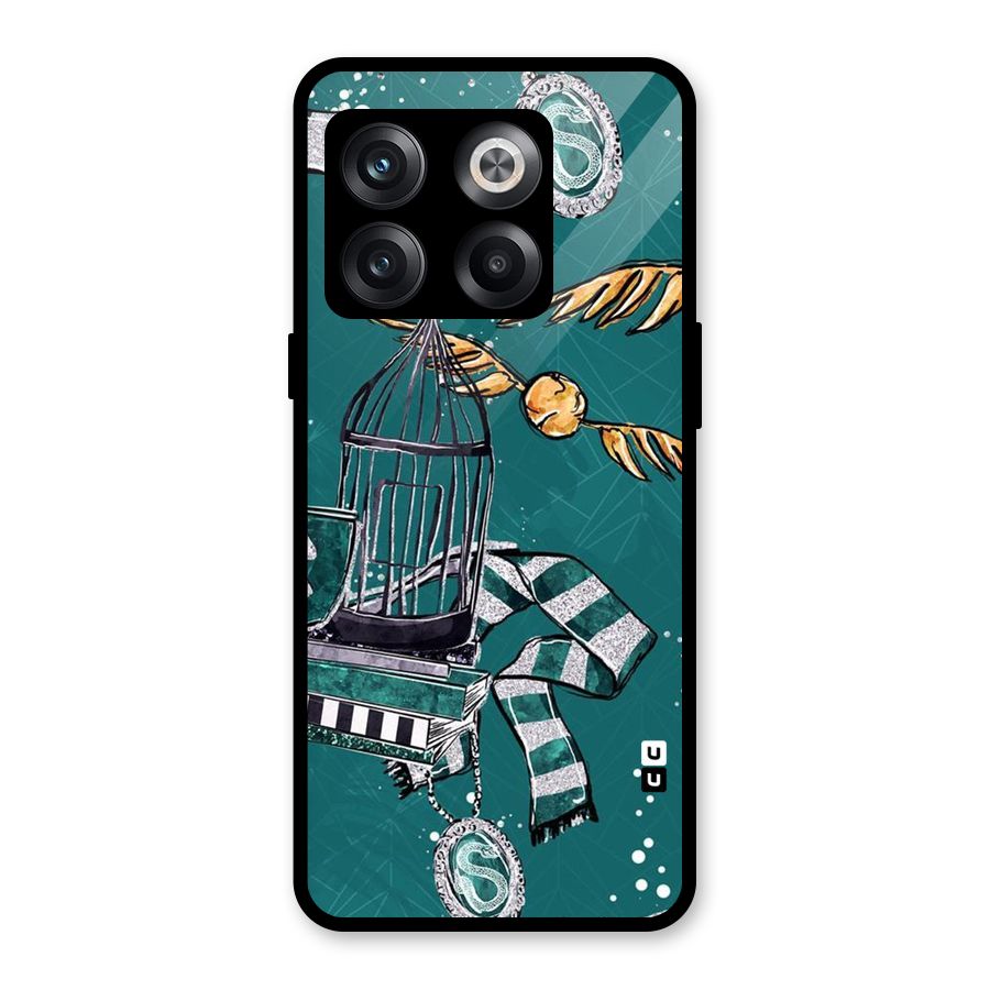 Green Scarf Glass Back Case for OnePlus 10T