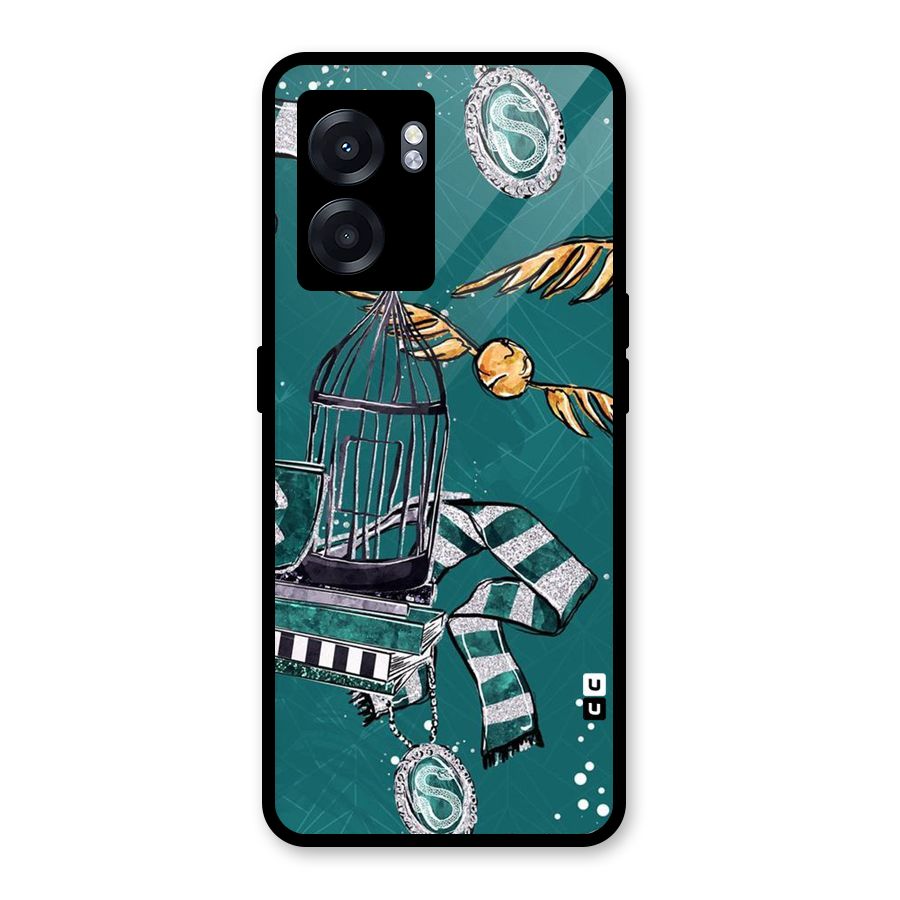 Green Scarf Glass Back Case for Realme Narzo 50 5G