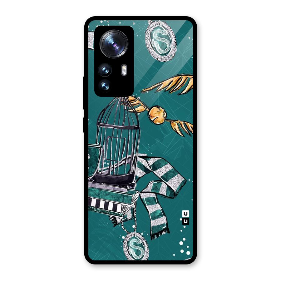 Green Scarf Glass Back Case for Xiaomi 12 Pro