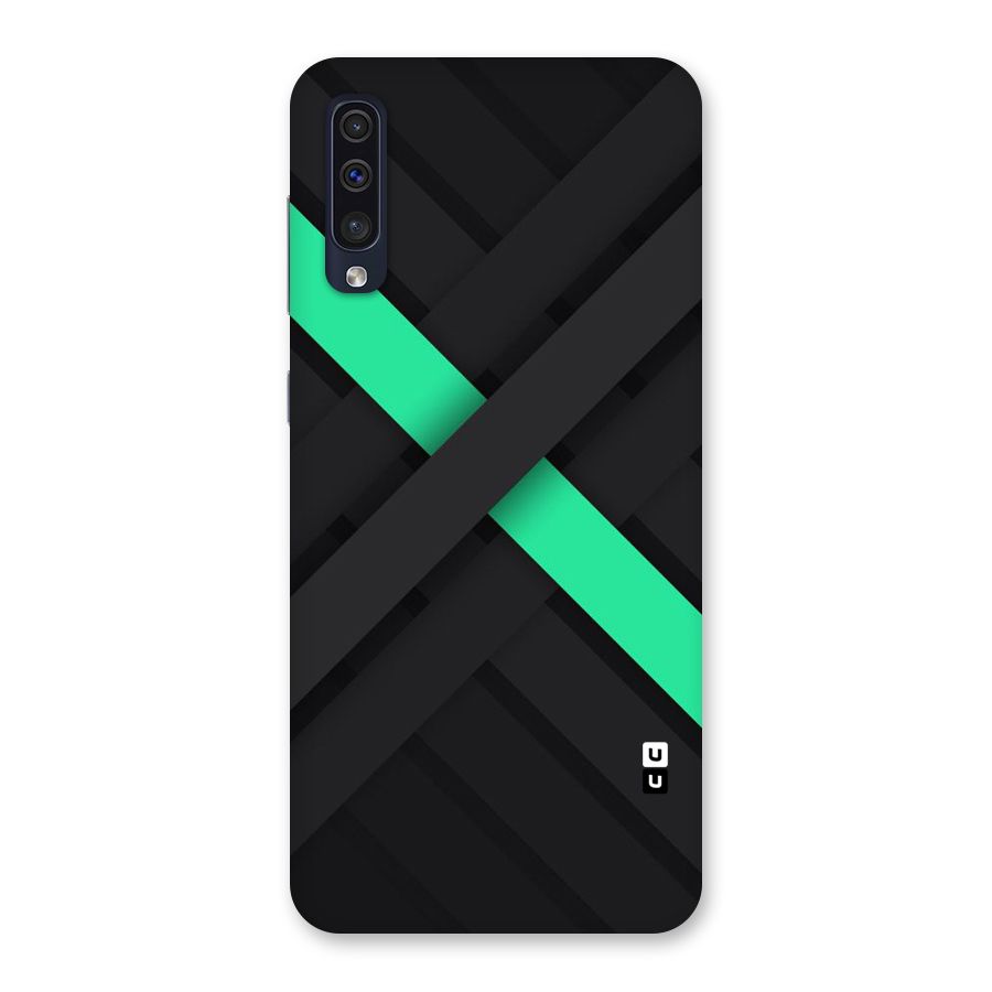 Green Stripe Diagonal Back Case for Galaxy A50s