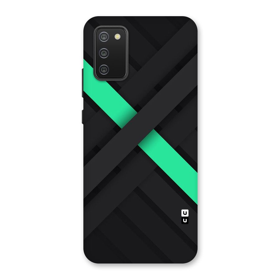 Green Stripe Diagonal Back Case for Galaxy M02s