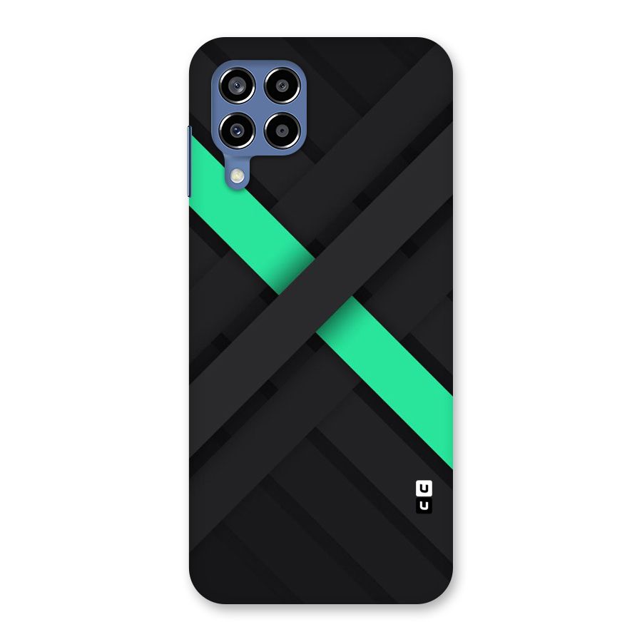 Green Stripe Diagonal Back Case for Galaxy M53 5G
