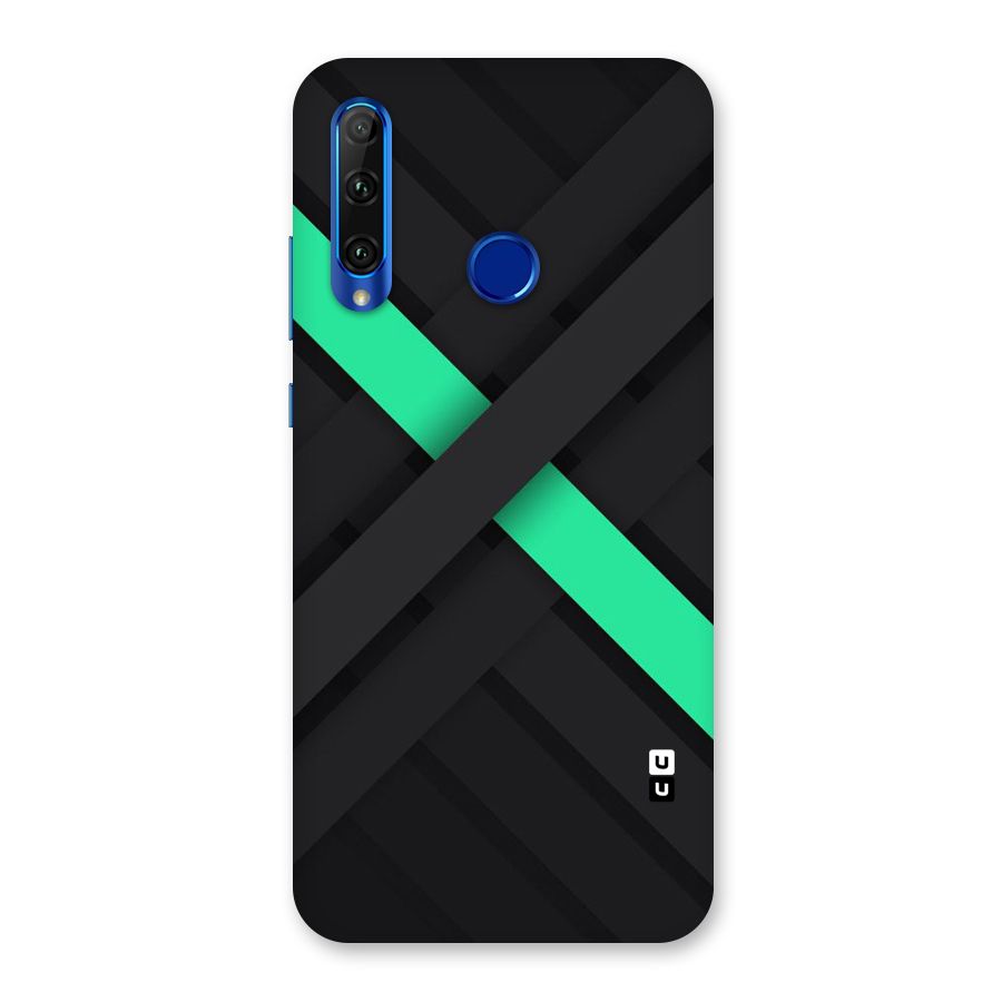 Green Stripe Diagonal Back Case for Honor 20i
