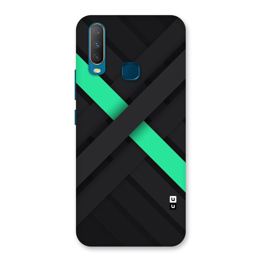 Green Stripe Diagonal Back Case for Vivo U10