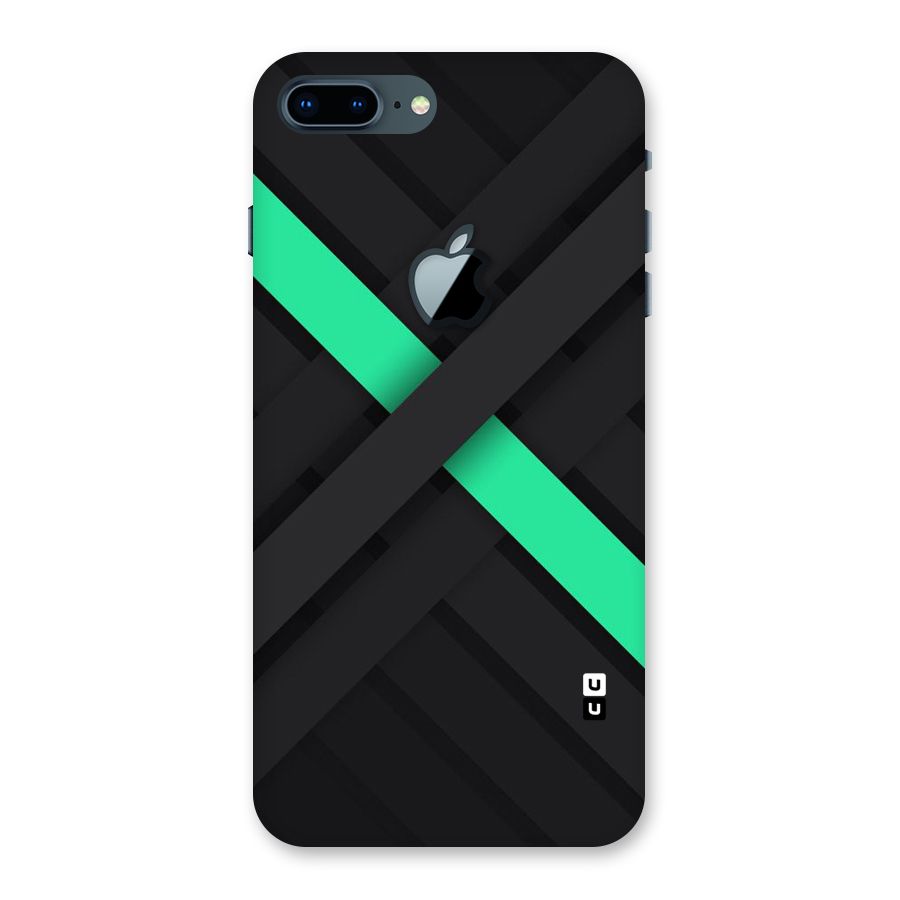 Green Stripe Diagonal Back Case for iPhone 7 Plus Apple Cut
