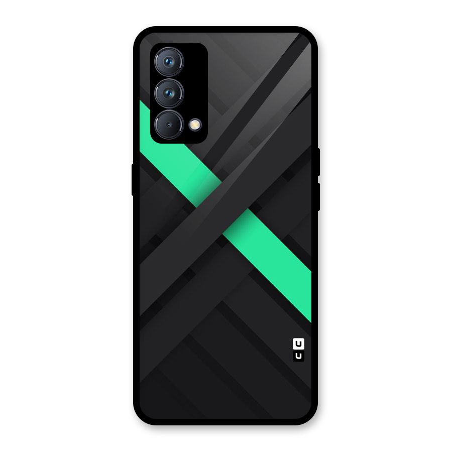 Green Stripe Diagonal Glass Back Case for Realme GT Master Edition