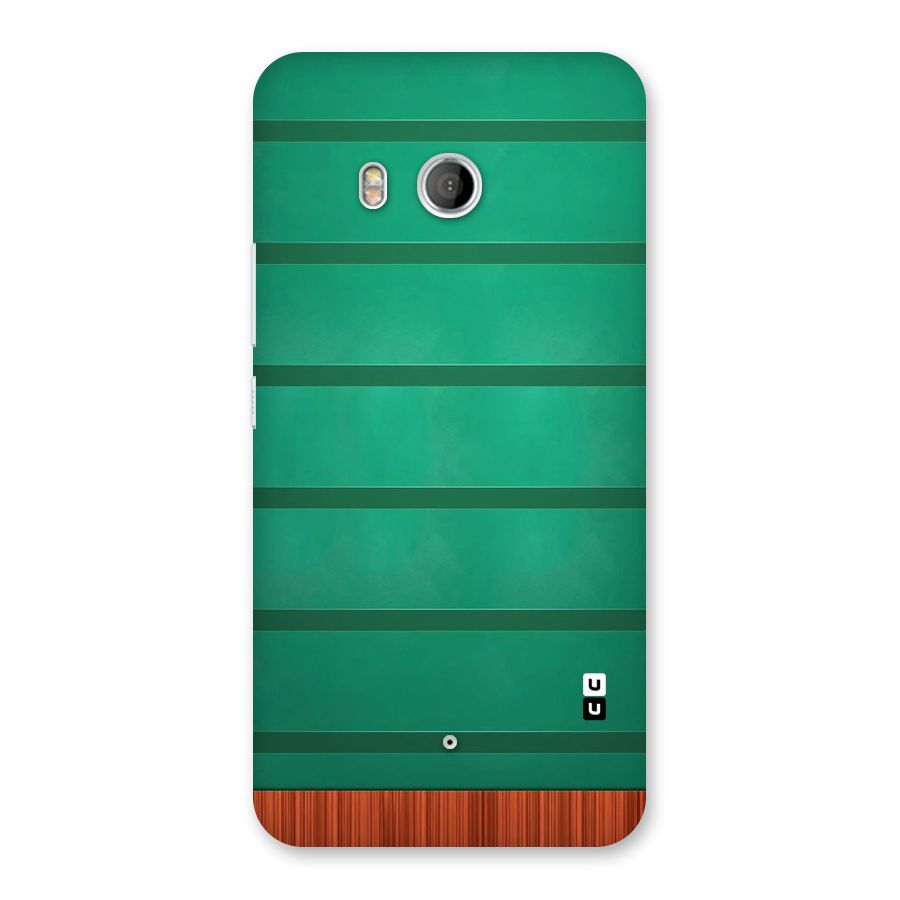 Green Wood Stripes Back Case for HTC U11