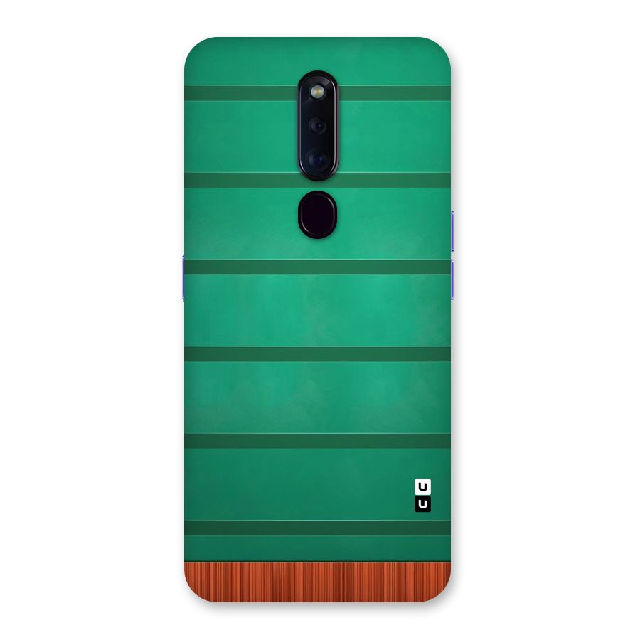 Green Wood Stripes Back Case for Oppo F11 Pro