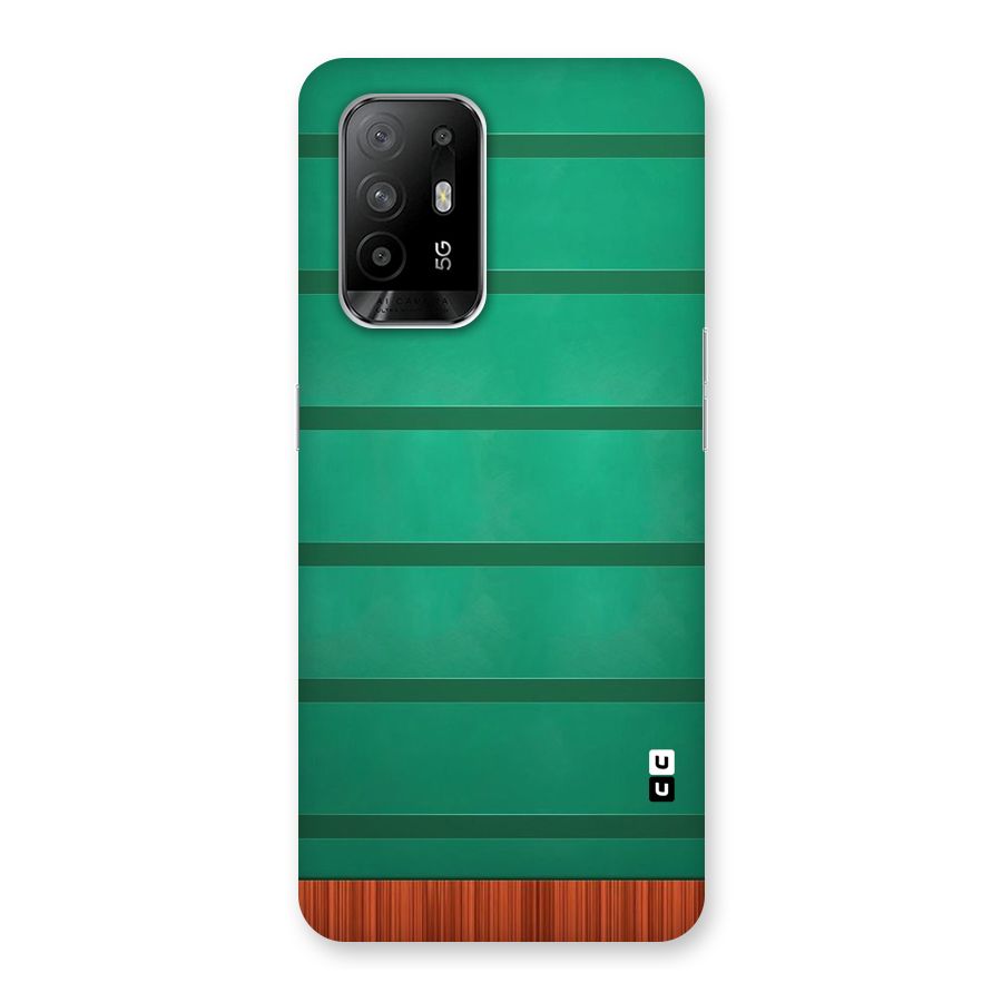 Green Wood Stripes Back Case for Oppo F19 Pro Plus 5G