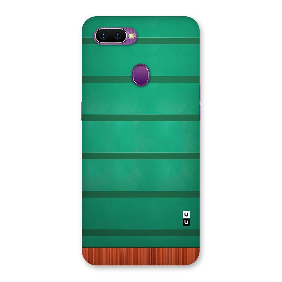 Green Wood Stripes Back Case for Oppo F9