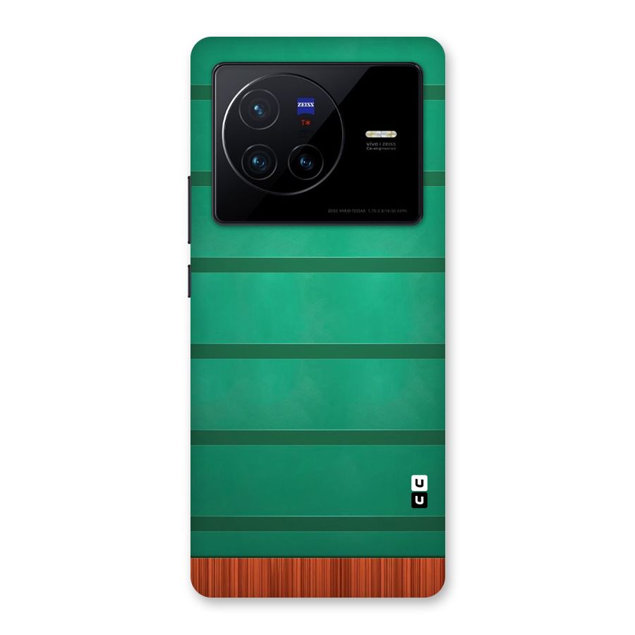 Green Wood Stripes Back Case for Vivo X80