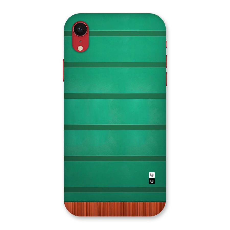 Green Wood Stripes Back Case for iPhone XR