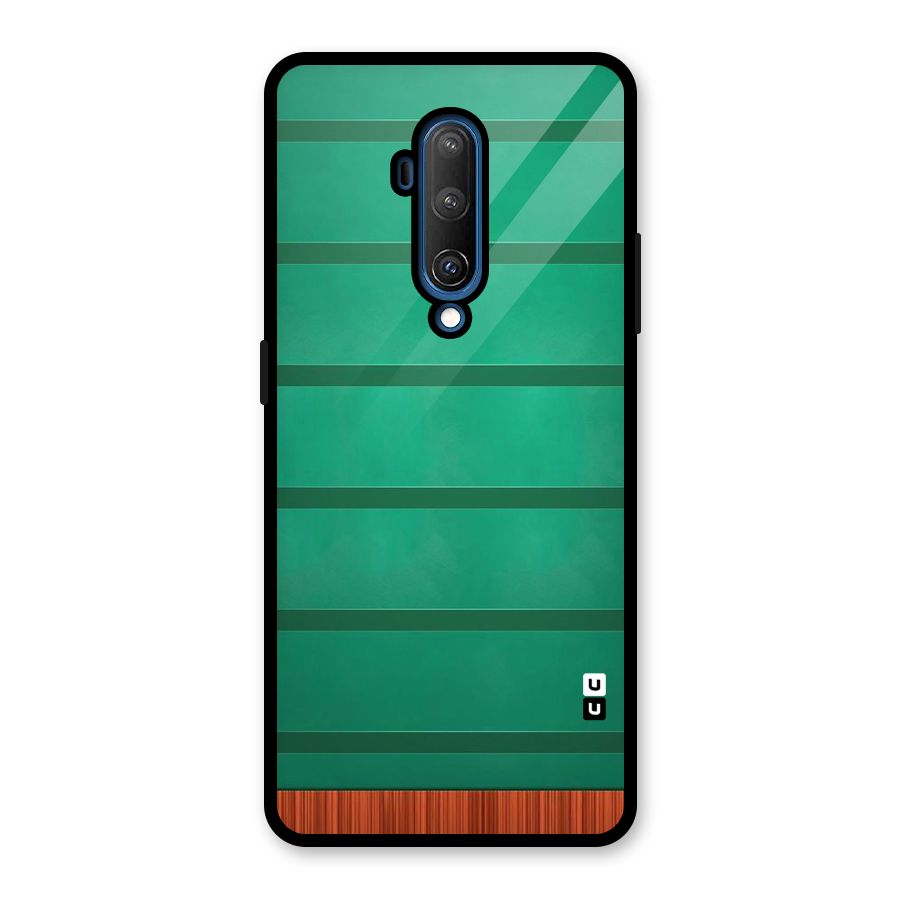 Green Wood Stripes Glass Back Case for OnePlus 7T Pro