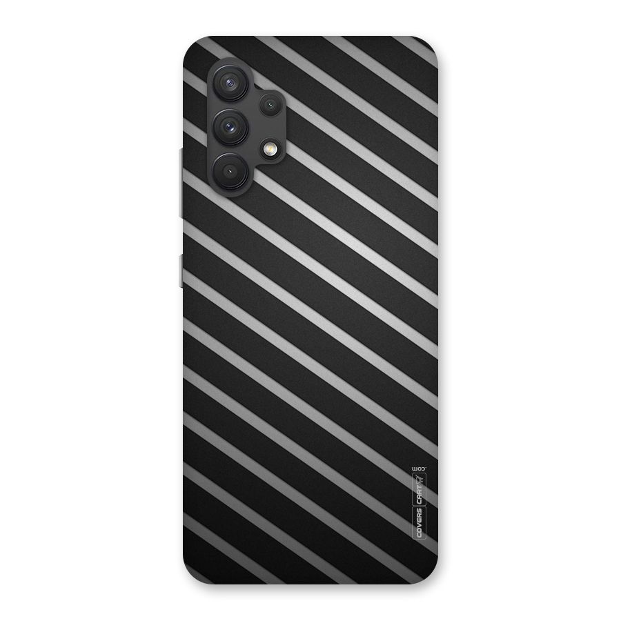 Grey And Black Stripes Back Case for Galaxy A32