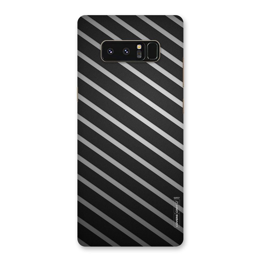 Grey And Black Stripes Back Case for Galaxy Note 8