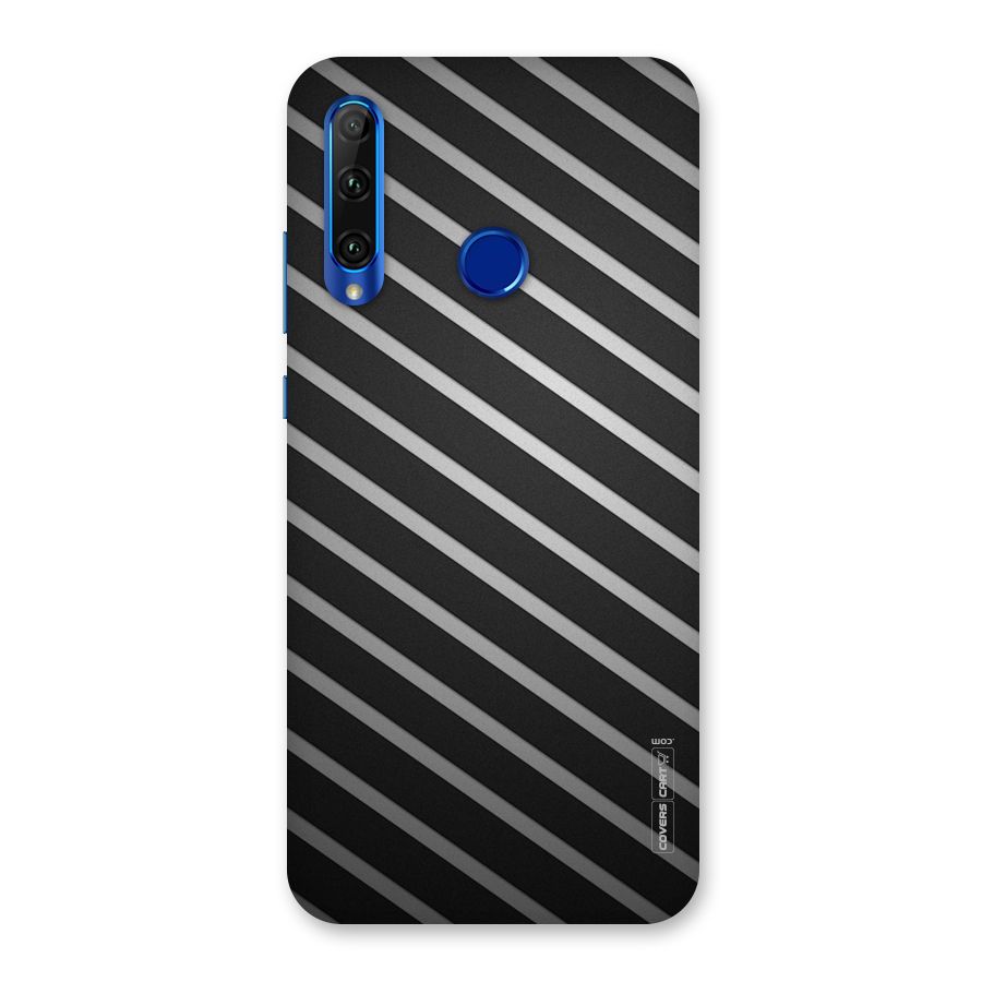 Grey And Black Stripes Back Case for Honor 20i