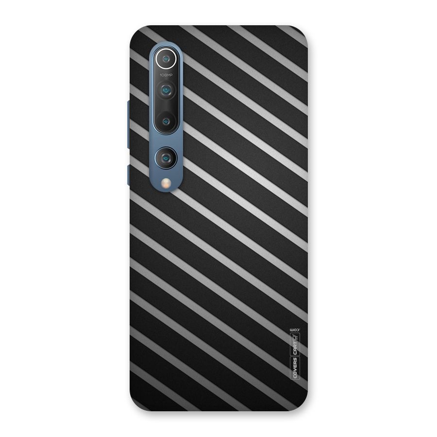Grey And Black Stripes Back Case for Mi 10