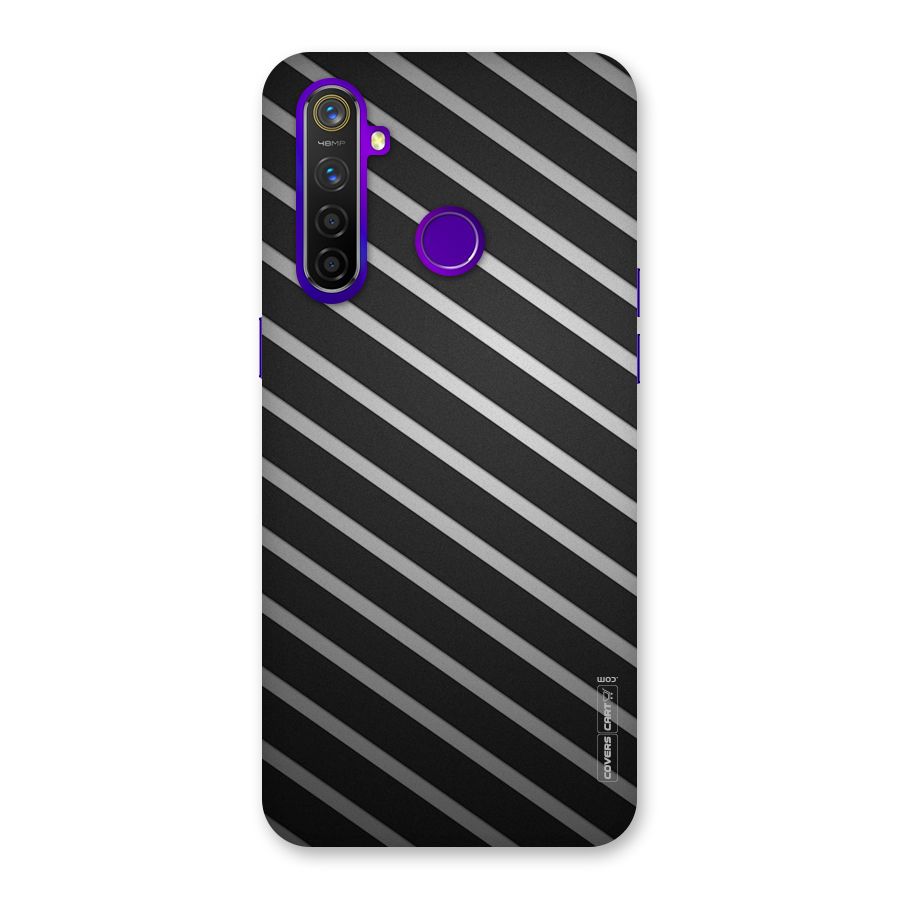 Grey And Black Stripes Back Case for Realme 5 Pro