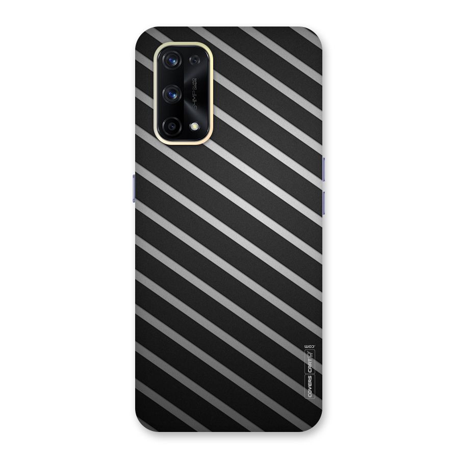 Grey And Black Stripes Glass Back Case for Realme X7 Pro