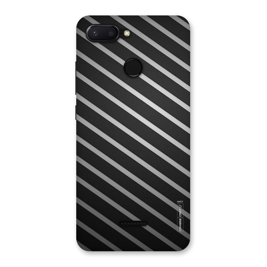 Grey And Black Stripes Back Case for Redmi 6