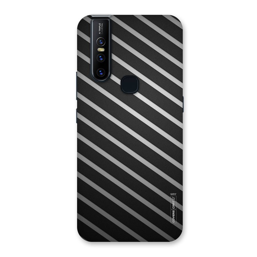 Grey And Black Stripes Back Case for Vivo V15