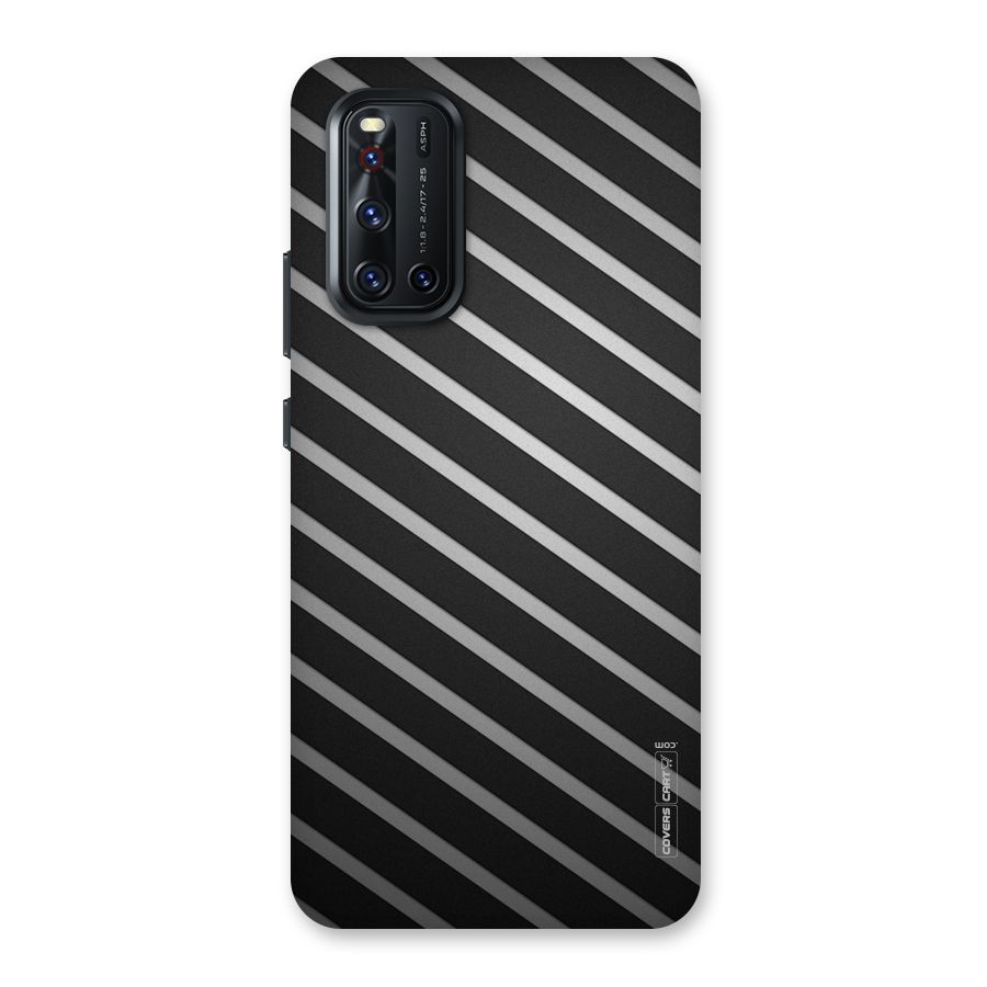 Grey And Black Stripes Back Case for Vivo V19