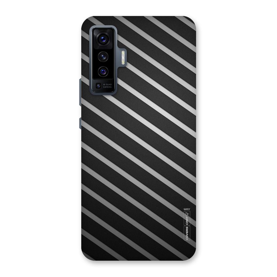 Grey And Black Stripes Back Case for Vivo X50