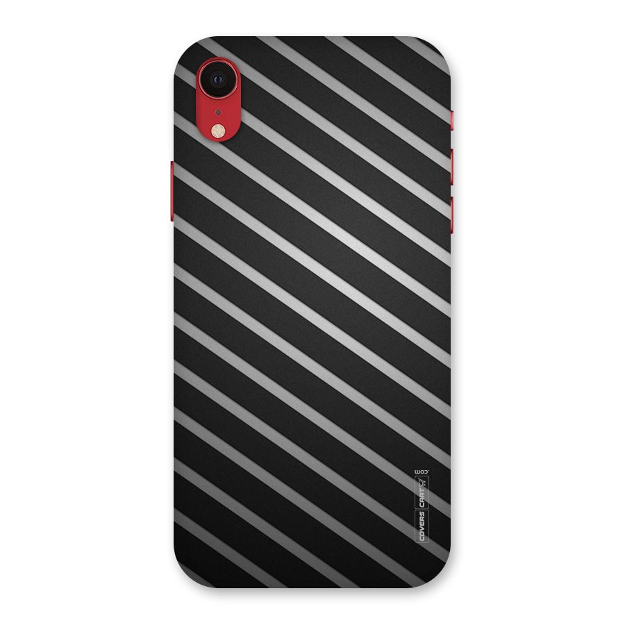 Grey And Black Stripes Back Case for iPhone XR