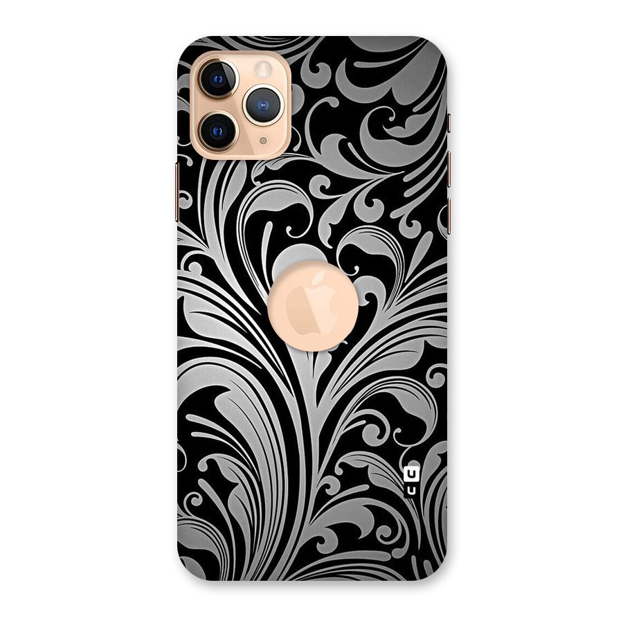 Grey Beauty Pattern Back Case for iPhone 11 Pro Max Logo Cut