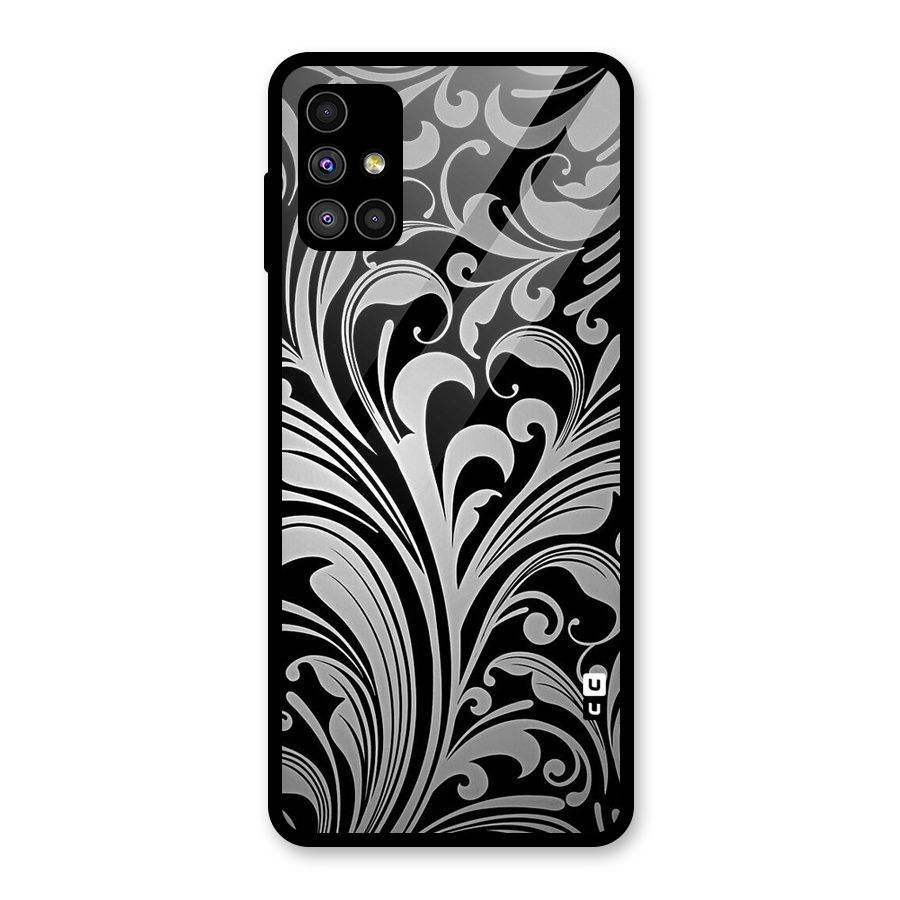 Grey Beauty Pattern Glass Back Case for Galaxy M51