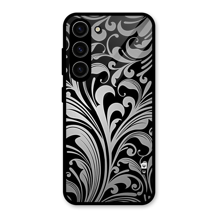 Grey Beauty Pattern Glass Back Case for Galaxy S23