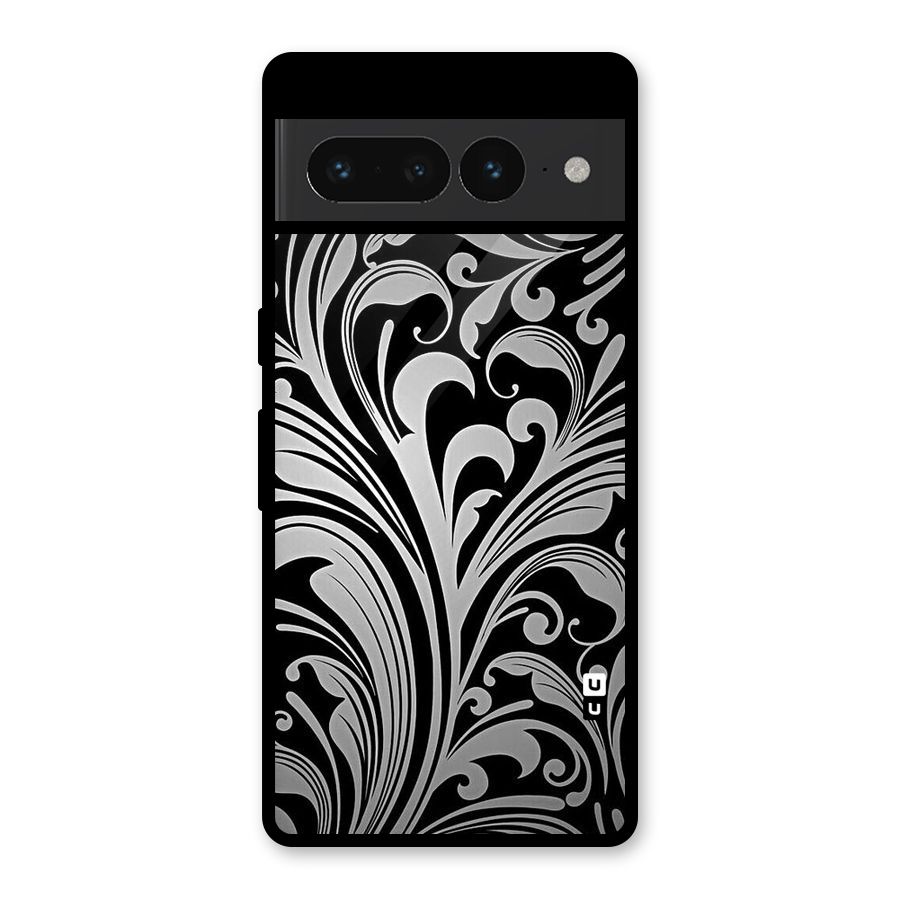Grey Beauty Pattern Glass Back Case for Google Pixel 7 Pro