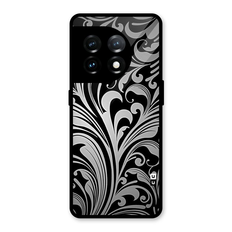 Grey Beauty Pattern Glass Back Case for OnePlus 11