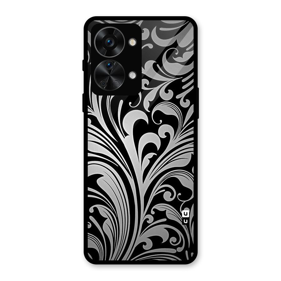 Grey Beauty Pattern Glass Back Case for OnePlus Nord 2T