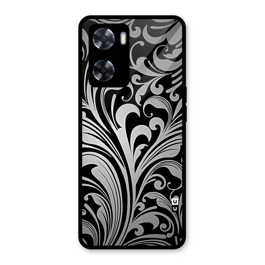 Grey Beauty Pattern Glass Back Case for Oppo A57 2022