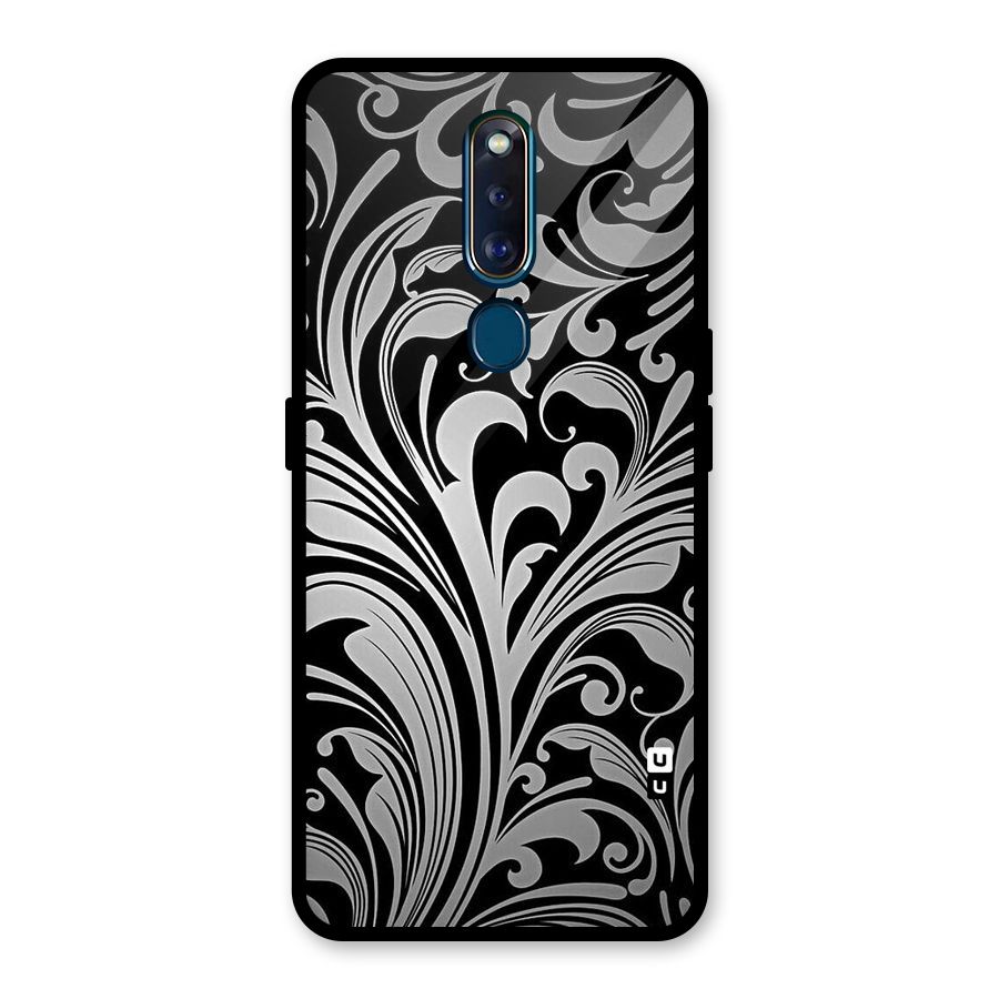 Grey Beauty Pattern Glass Back Case for Oppo F11 Pro