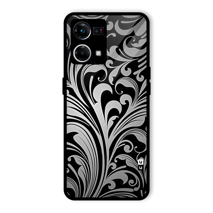 Grey Beauty Pattern Glass Back Case for Oppo F21 Pro 5G