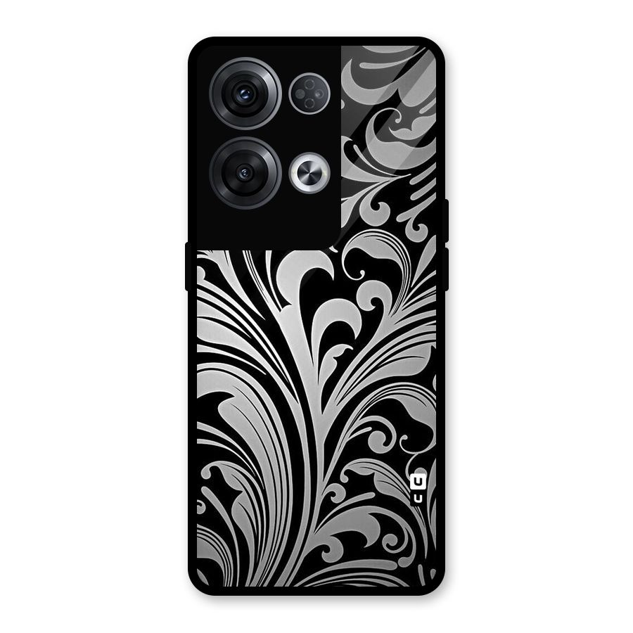 Grey Beauty Pattern Glass Back Case for Oppo Reno8 Pro 5G