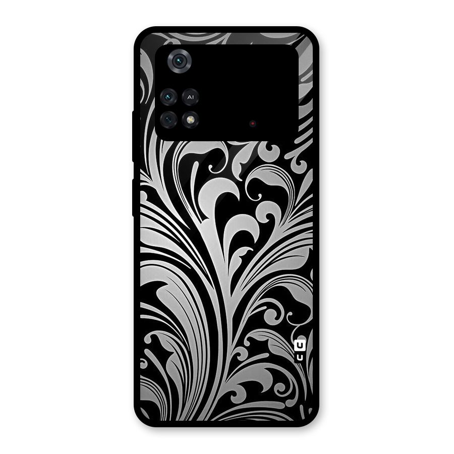 Grey Beauty Pattern Glass Back Case for Poco M4 Pro 4G