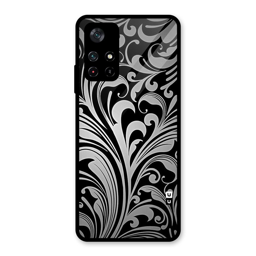 Grey Beauty Pattern Glass Back Case for Poco M4 Pro 5G