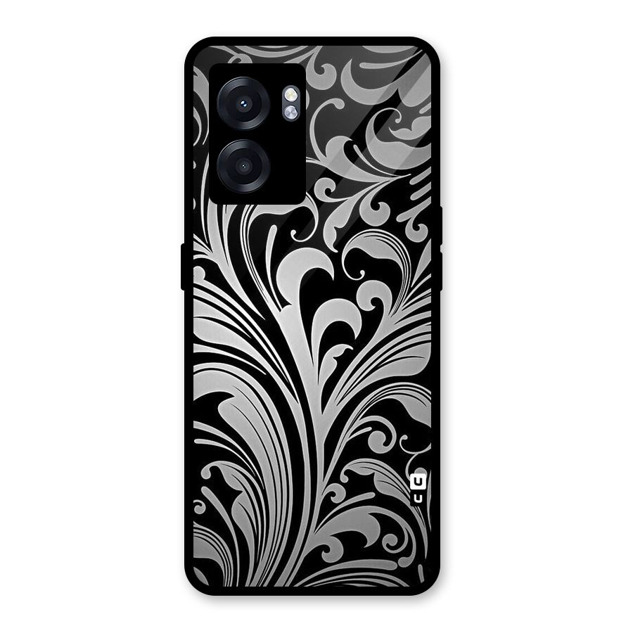 Grey Beauty Pattern Glass Back Case for Realme Narzo 50 5G