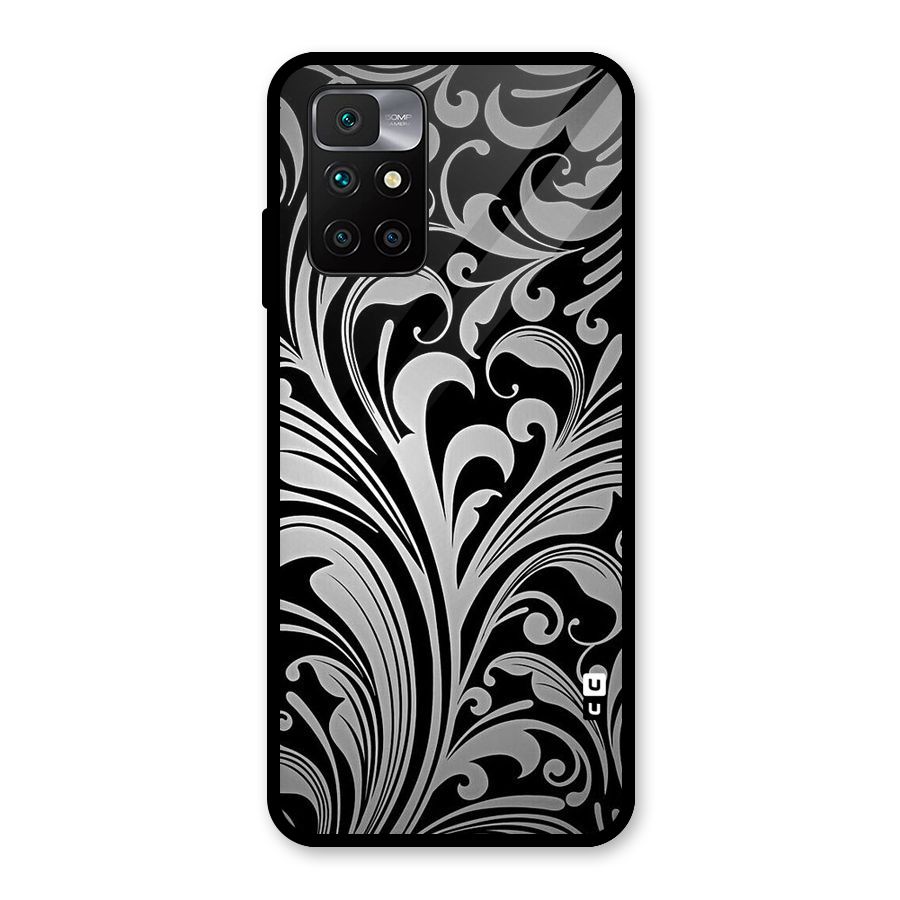 Grey Beauty Pattern Glass Back Case for Redmi 10 Prime